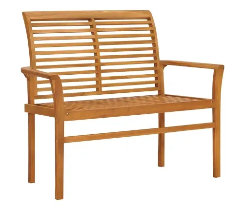 Dārza Sols Ar Melnu Matraci, 112 Cm, Masīvs Tīkkoks Vidaxl
