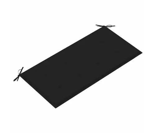 Dārza Sols Ar Melnu Matraci, 112 Cm, Masīvs Tīkkoks Vidaxl