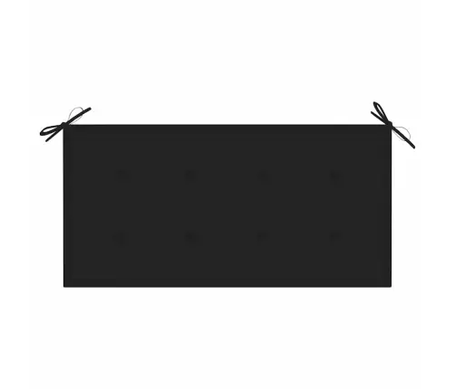 Dārza Sols Ar Melnu Matraci, 112 Cm, Masīvs Tīkkoks Vidaxl