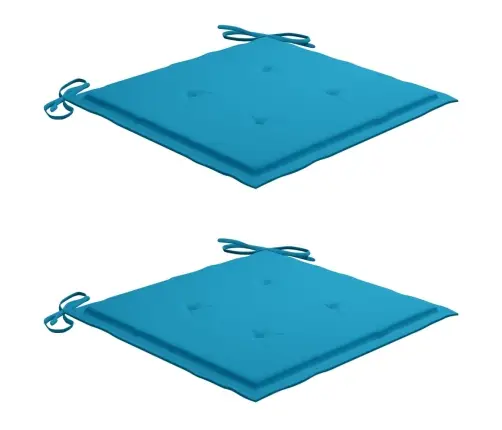 Dārza Krēsli, 2 Gab., Zili Matrači, Masīvs Tīkkoks Vidaxl