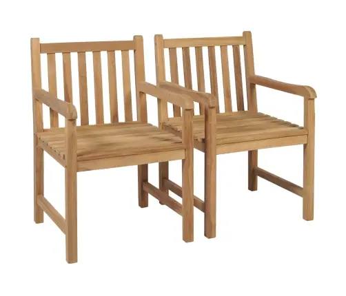 Dārza Krēsli, 2 Gab., Gaiši Zili Matrači, Masīvs Tīkkoks Vidaxl