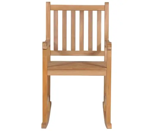 Šūpuļkrēsls Ar Pelēku Matraci, Masīvs Tīkkoks Vidaxl