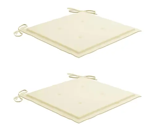 Šūpuļkrēsls Ar Krēmkrāsas Matraci, Masīvs Tīkkoks Vidaxl