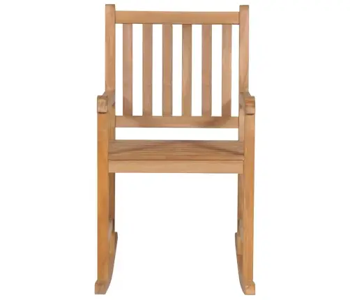 Šūpuļkrēsls Ar Sarkanu Matraci, Masīvs Tīkkoks Vidaxl