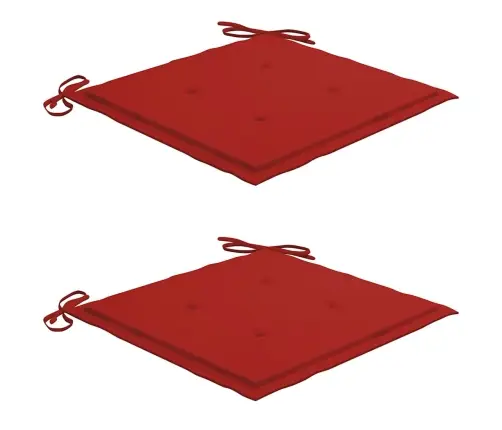 Šūpuļkrēsls Ar Sarkanu Matraci, Masīvs Tīkkoks Vidaxl