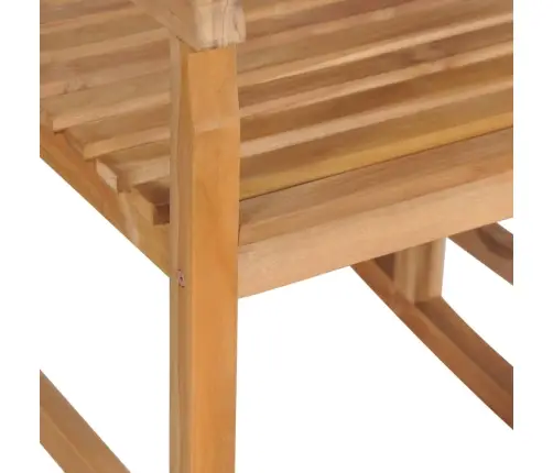 Šūpuļkrēsls, Matracis Ar Četrstūriem, Masīvs Tīkkoks Vidaxl