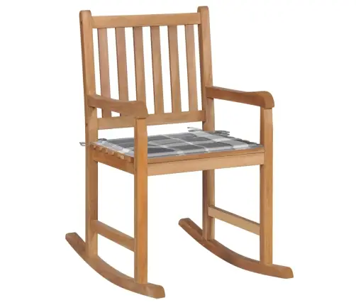 Šūpuļkrēsls, Matracis Ar Četrstūriem, Masīvs Tīkkoks Vidaxl