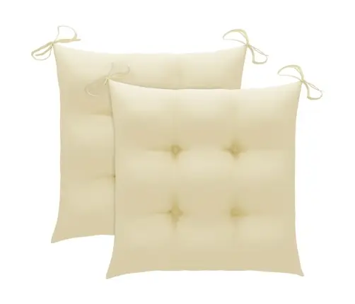 Šūpuļkrēsls Ar Krēmbaltu Matraci, Masīvs Tīkkoks Vidaxl