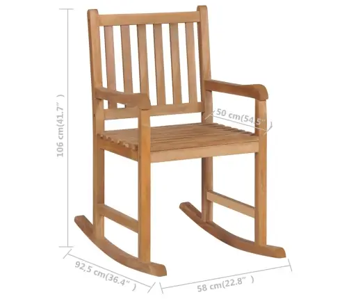 Šūpuļkrēsls Ar Zaļu Matraci, Masīvs Tīkkoks Vidaxl