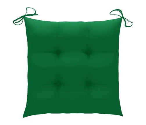 Šūpuļkrēsls Ar Zaļu Matraci, Masīvs Tīkkoks Vidaxl