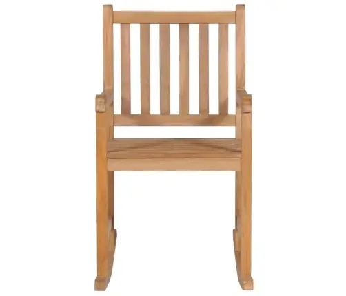 Šūpuļkrēsls Ar Melnu Matraci, Masīvs Tīkkoks Vidaxl