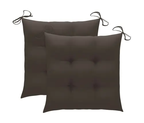 Šūpuļkrēsls Ar Pelēkbrūnu Matraci, Masīvs Tīkkoks Vidaxl