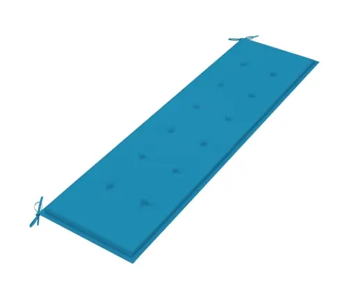 Dārza Sols Ar Zilu Matraci, 175 Cm, Masīvs Tīkkoks Vidaxl