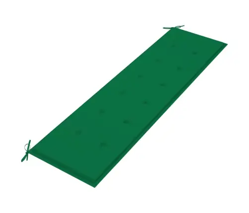 Dārza Sols Ar Zaļu Matraci, 175 Cm, Masīvs Tīkkoks Vidaxl