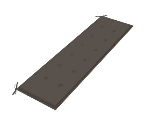 Dārza Sols Ar Pelēkbrūnu Matraci, 175 Cm, Masīvs Tīkkoks Vidaxl