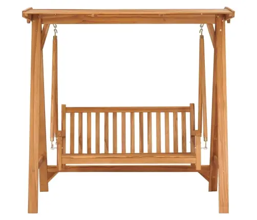 Šūpuļsols Ar Pelēkbrūniem Spilveniem, 170 Cm, Masīvs Tīkkoks Vidaxl