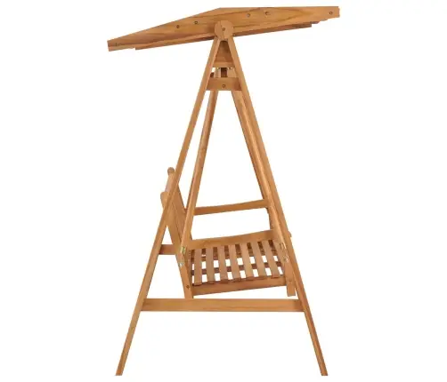 Šūpuļsols Ar Pelēkbrūniem Spilveniem, 170 Cm, Masīvs Tīkkoks Vidaxl