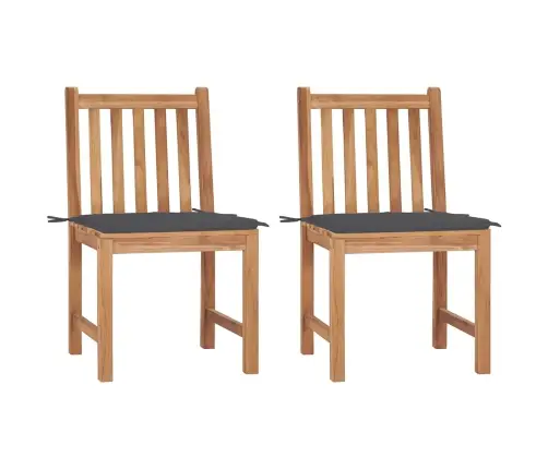 Dārza Krēsli Ar Matračiem, 2 Gab., Masīvs Tīkkoks Vidaxl