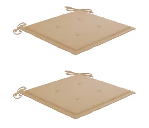 Sodo Kėdės Su Pagalvėlėmis, 2Vnt., Tikmedžio Medienos Masyvas