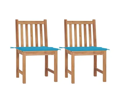 Dārza Krēsli Ar Matračiem, 2 Gab., Masīvs Tīkkoks Vidaxl