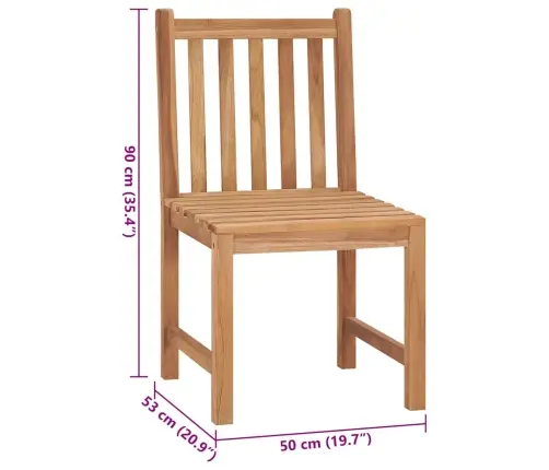 Sodo Kėdės Su Pagalvėlėmis, 2Vnt., Tikmedžio Medienos Masyvas