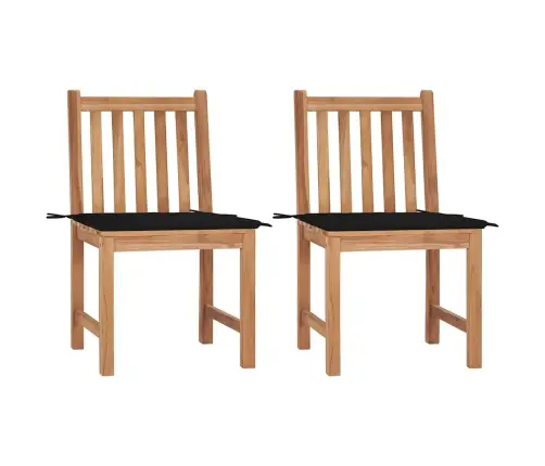 Dārza Krēsli Ar Matračiem, 2 Gab., Masīvs Tīkkoks Vidaxl