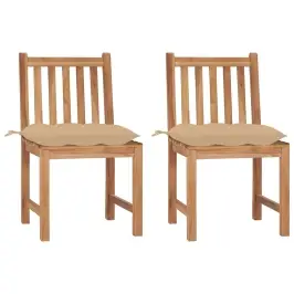 Dārza Krēsli Ar Matračiem, 2 Gab., Masīvs Tīkkoks Vidaxl