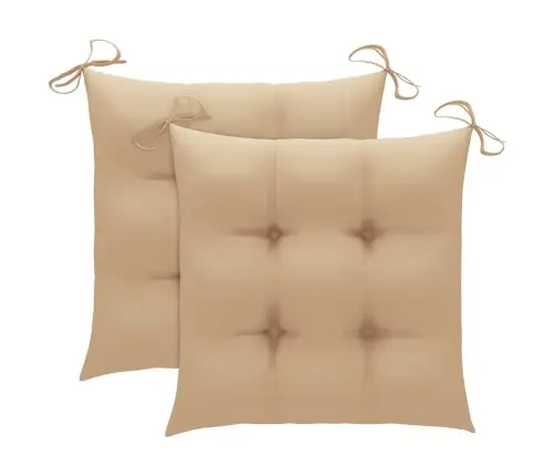 Dārza Krēsli Ar Matračiem, 2 Gab., Masīvs Tīkkoks Vidaxl