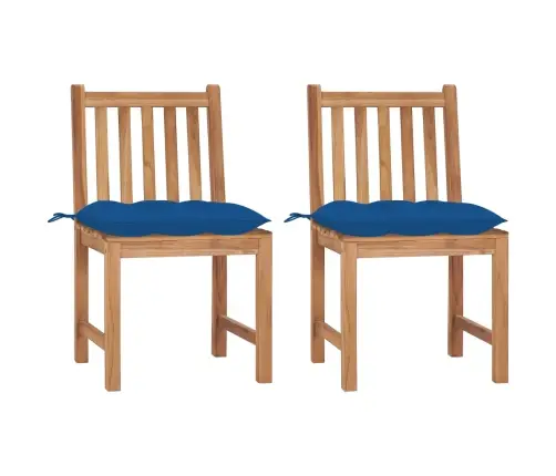 Dārza Krēsli Ar Matračiem, 2 Gab., Masīvs Tīkkoks Vidaxl