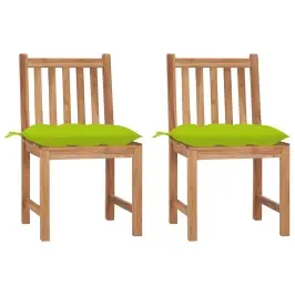 Dārza Krēsli Ar Matračiem, 2 Gab., Masīvs Tīkkoks Vidaxl