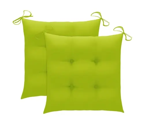 Sodo Kėdės Su Pagalvėlėmis, 2Vnt., Tikmedžio Medienos Masyvas