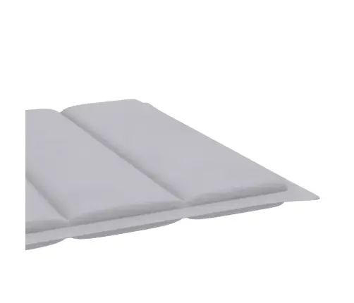 Saulės Gultas Su Pilku Čiužiniu, Tikmedžio Medienos Masyvas