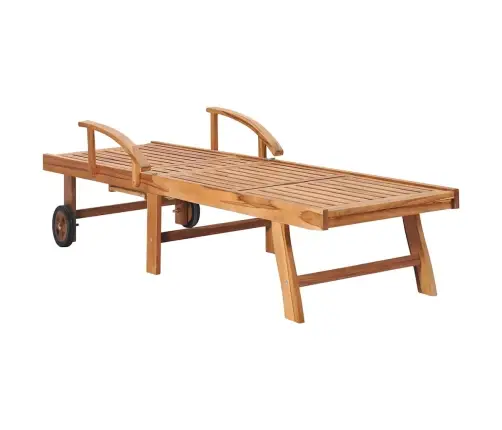 Päevitustool Kreemja Istmepadjaga, Tiikpuu