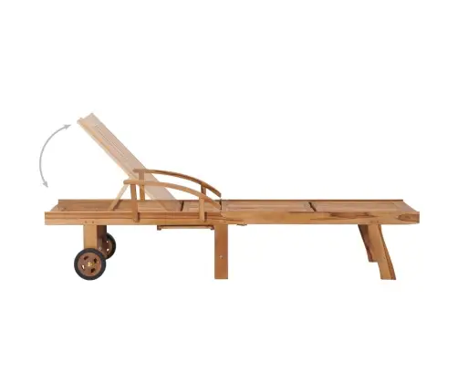 Päevitustool Kreemja Istmepadjaga, Tiikpuu