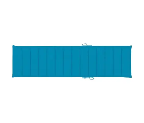 Sauļošanās Zvilnis Ar Zilu Matraci, Masīvs Tīkkoks Vidaxl