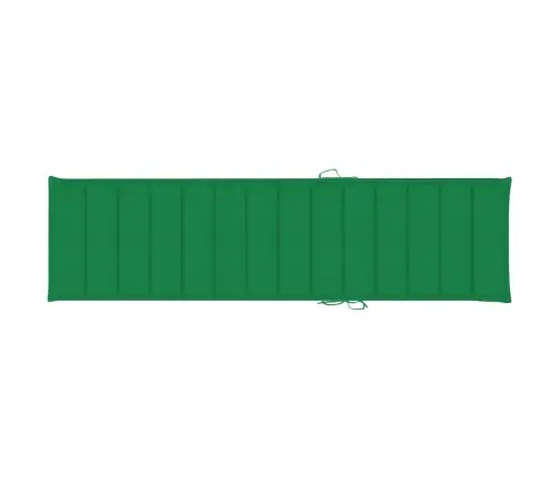 Sauļošanās Zvilnis Ar Zaļu Matraci, Masīvs Tīkkoks Vidaxl