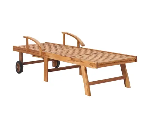 Sauļošanās Zvilnis Ar Zaļu Matraci, Masīvs Tīkkoks Vidaxl