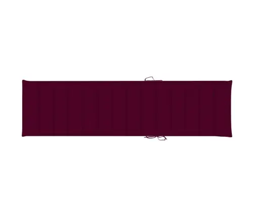 Sauļošanās Zvilnis Ar Vīnsarkanu Matraci, Masīvs Tīkkoks Vidaxl