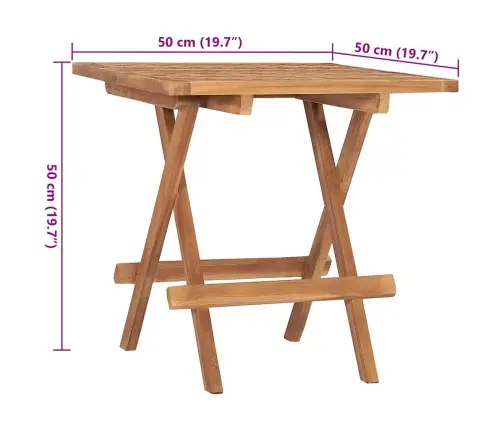 3-Osaline Kokkupandav Aiamööblikomplekt Patjadega, Tiikpuu