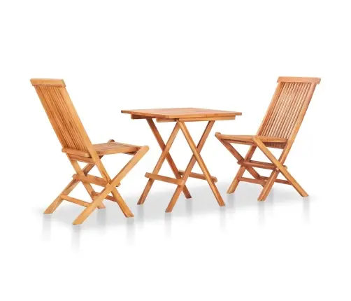 3-Osaline Aiamööbli Komplekt, Hallid Padjad, Tiikpuu