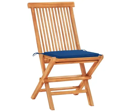 Bistro Komplektas Su Mėlynomis Pagalvėlėmis, 3 Dalių, Tikmedis