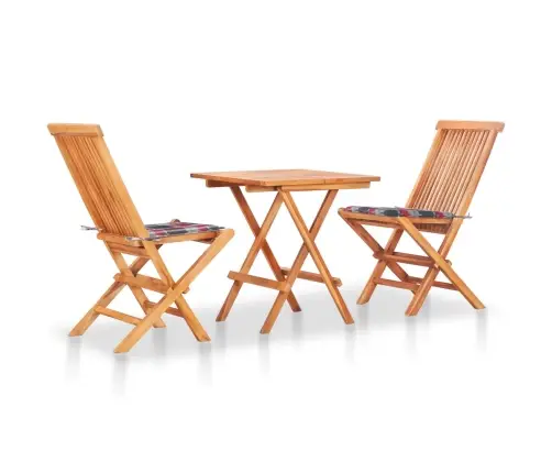 Bistro Komplektas Su Languotomis Pagalvėmis, 3 Dalių, Tikmedis