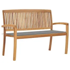 Dārza Sols Ar Matraci, 128,5 Cm, Masīvs Tīkkoks Vidaxl