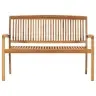 Dārza Sols Ar Matraci, 128,5 Cm, Masīvs Tīkkoks Vidaxl Dārza Sols Ar Matraci, 128,5 Cm, Masīvs Tīkkoks Vidaxl