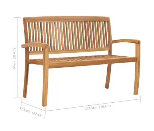 Dārza Sols Ar Matraci, 128,5 Cm, Masīvs Tīkkoks Vidaxl Dārza Sols Ar Matraci, 128,5 Cm, Masīvs Tīkkoks Vidaxl