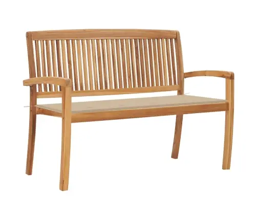 Dārza Sols Ar Matraci, 128,5 Cm, Masīvs Tīkkoks Vidaxl