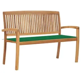 Dārza Sols Ar Matraci, 128,5 Cm, Masīvs Tīkkoks Vidaxl