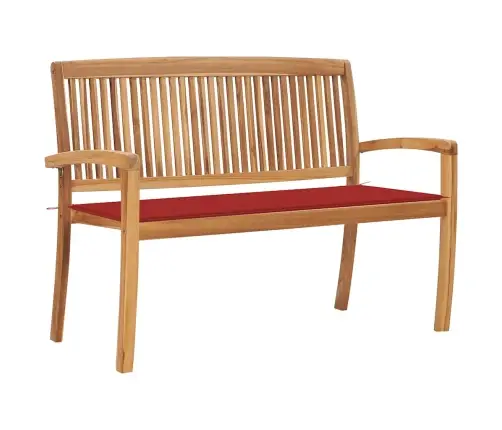 Sudedamas Sodo Suoliukas Su Pagalvėle, 128,5cm Tikmedis