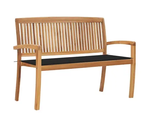 Sudedamas Sodo Suoliukas Su Pagalvėle, 128,5cm Tikmedis