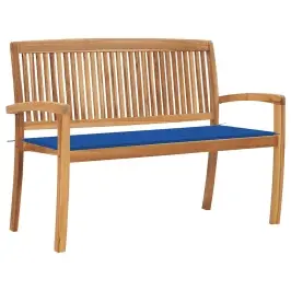 Dārza Sols Ar Matraci, 128,5 Cm, Masīvs Tīkkoks Vidaxl